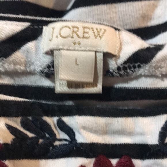 J. Crew Floral Bell Sleeves Striped Blouse - Picture 5 of 6